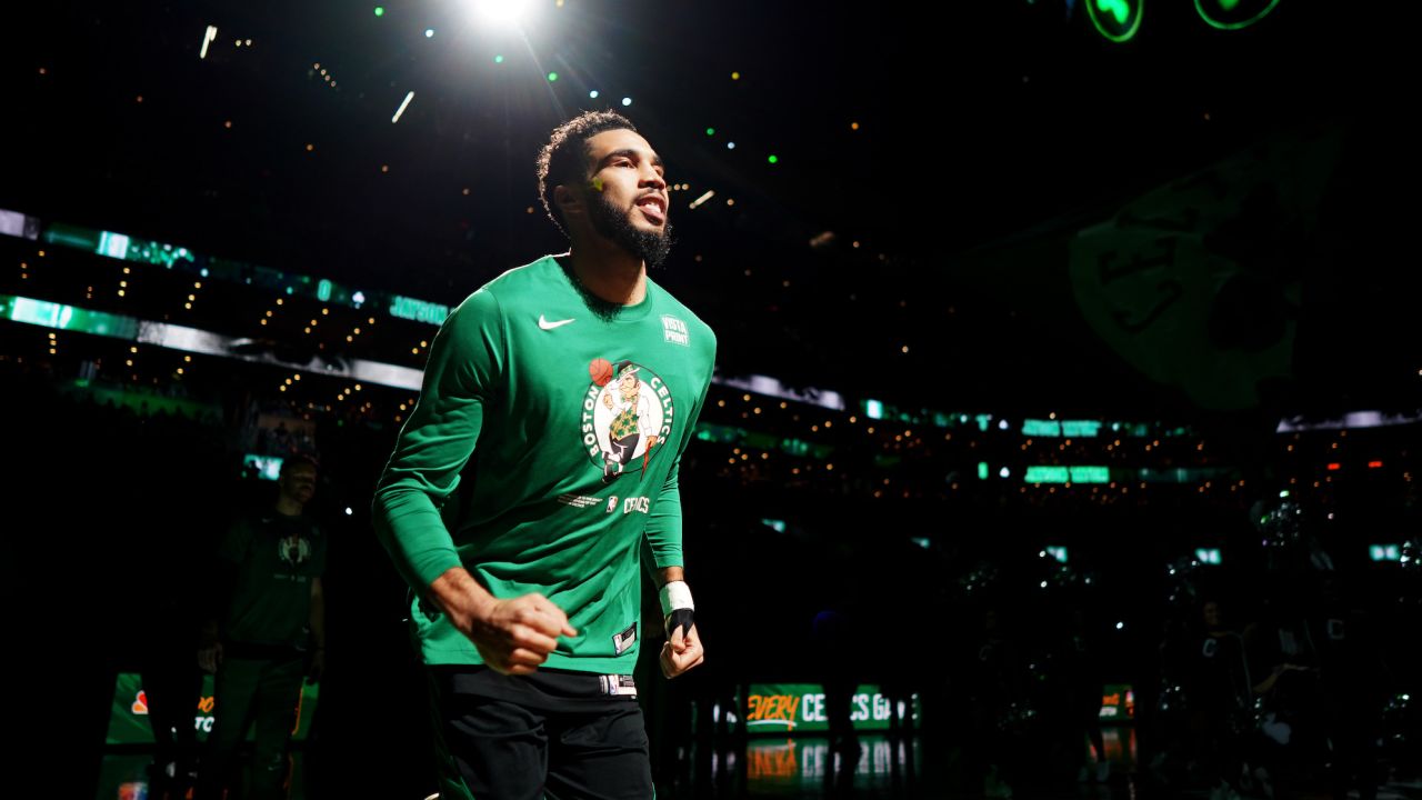 Jayson Tatum and the Boston Celtics succumbed to the Golden State Warriors in the NBA Finals last season.