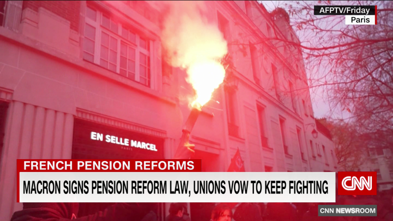 What’s next after Macron’s controversial pension reform becomes law? | CNN