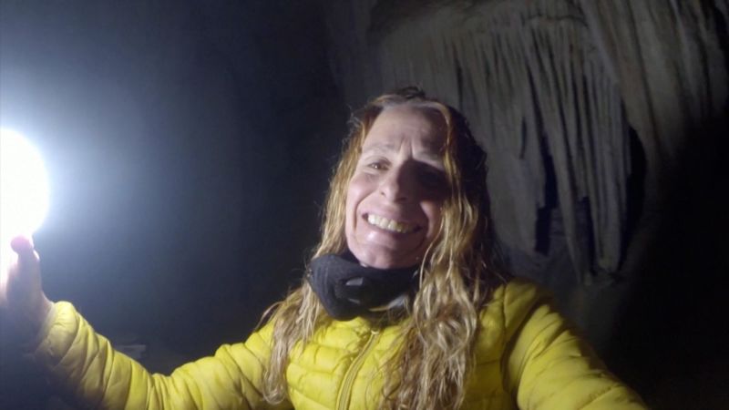 See Spanish woman emerge after 500 days alone in a cave