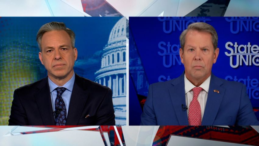 SOTU brian kemp jake tapper split