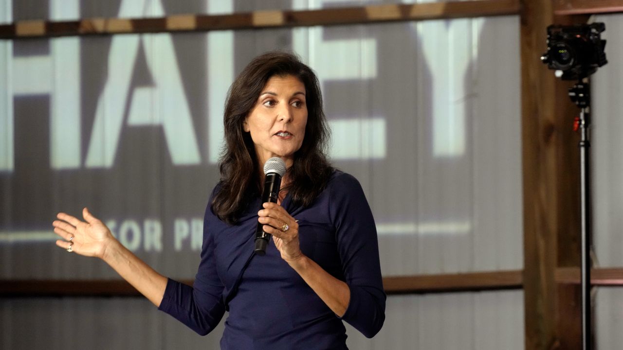 Nikki Haley speaks at a campaign rally in Gilbert, South Carolina, on April 6, 2023. 