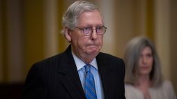 Senator Mitch McConnell (R-KY), the Senate Minority Leader, arrives for the weekly Senate Republican Leadership press conference, at the U.S. Capitol, in Washington, D.C., on Tuesday, January 31, 2023. 