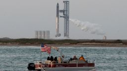 SpaceX's Starship is seen ahead of its lift off from the company's Boca Chica launchpad on an orbital test mission near Brownsville, Texas, U.S. April 17, 2023.  REUTERS/Joe Skipper