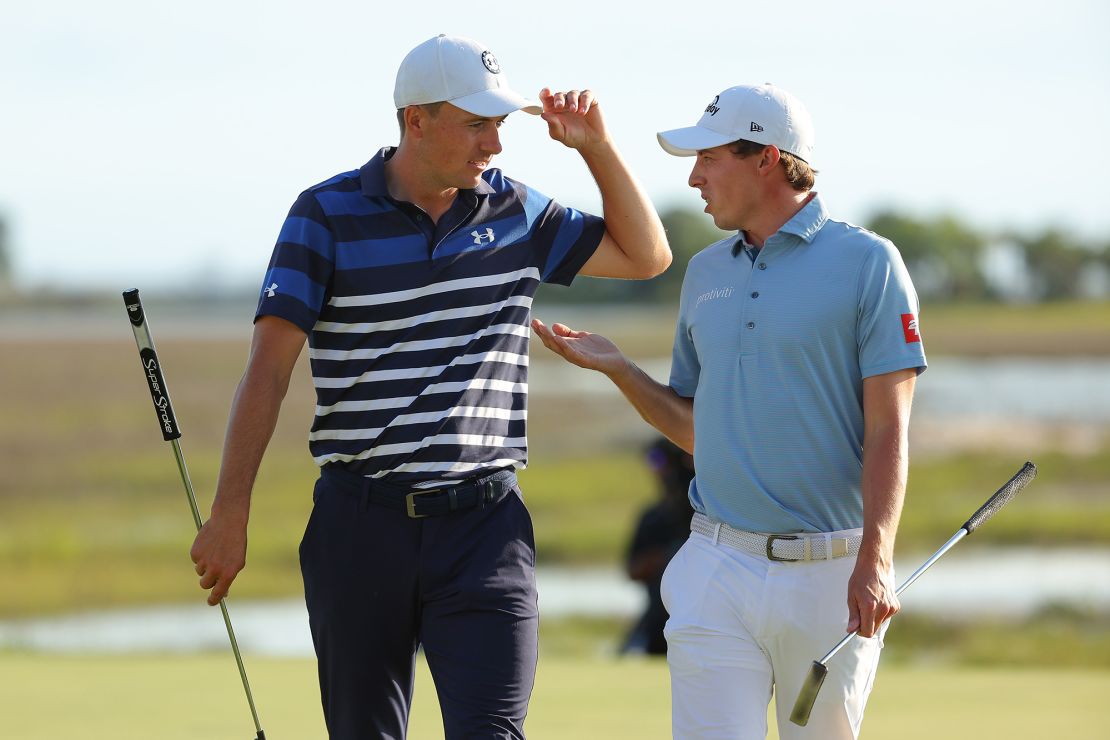 Fitzpatrick (R) edged Spieth (L) after a pulsating final round.