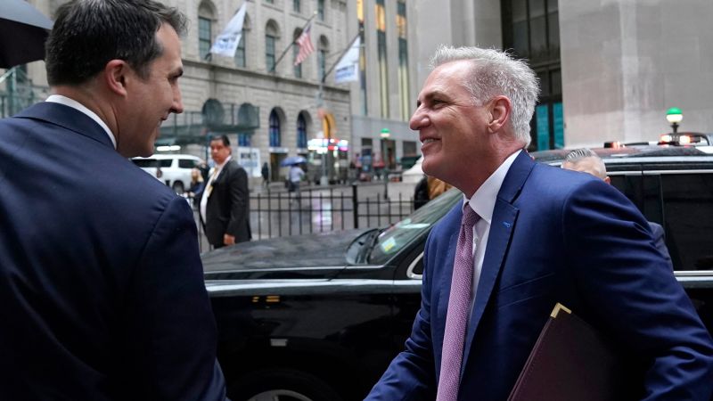 NextImg:Speaker McCarthy lays out GOP debt limit plan in Wall Street visit | CNN Business