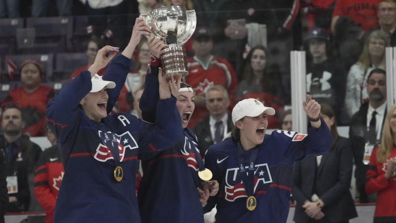 NextImg:US crowned women's ice hockey world champion after Hilary Knight scores hat-trick against Canada | CNN