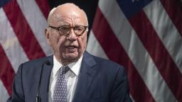 Rupert Murdoch introduces Secretary of State Mike Pompeo during the Herman Kahn Award Gala, Oct. 30, 2019, in New York. Murdoch, chairman of Fox Corp., acknowledged in a deposition that some Fox News commentators endorsed the false allegations by former President Donald Trump and his allies that the 2020 presidential election was stolen and that he did not step in to stop them from promoting the claims. The documents unsealed Monday, Feb. 27, 2023, are at the heart of a defamation lawsuit against the cable news giant by Dominion Voting Systems. 