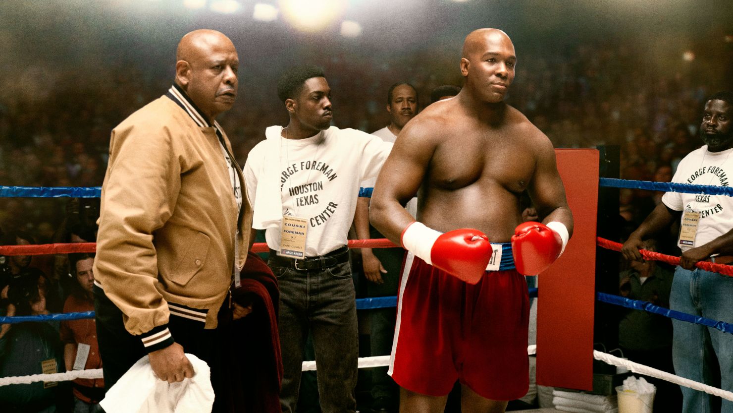 Forest Whitaker (left) and Khris Davis (right) in "Big George Foreman: The Miraculous Story of the Once and Future Heavyweight Champion of the World."