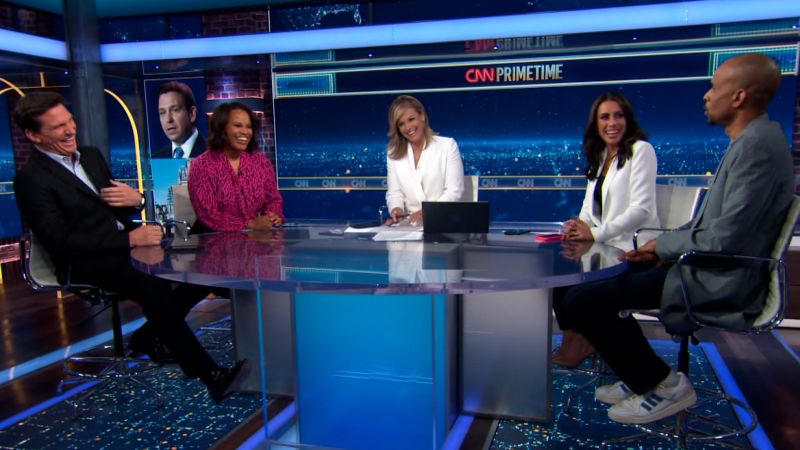 Video: Panelist’s reaction to DeSantis’ threat against Disney has guests in stitches | CNN Business