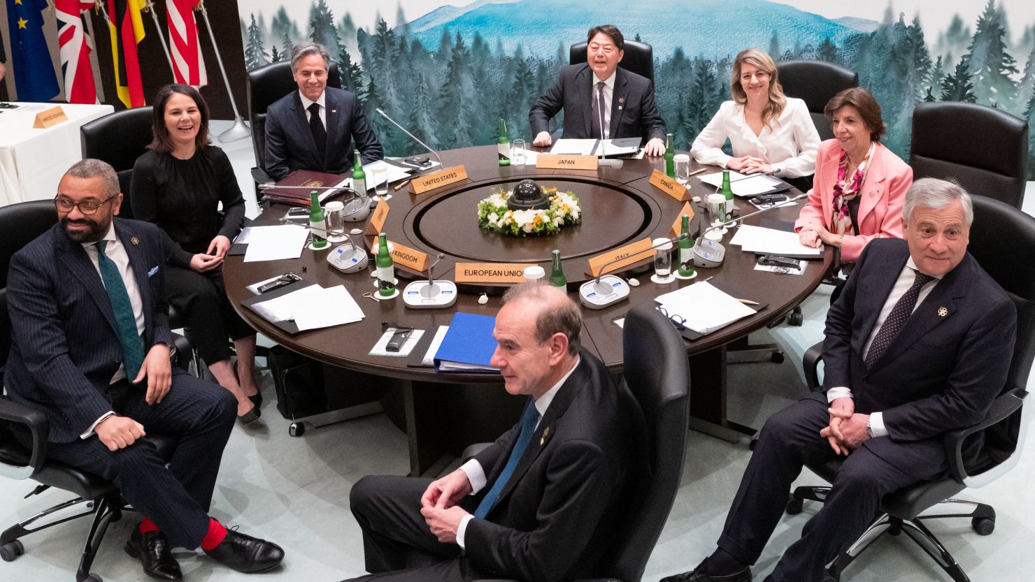 G7 foreign ministers meet in central Japan's Karuizawa on April 18, 2023. 