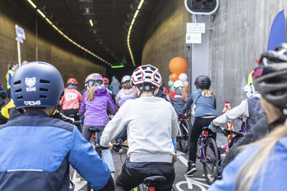 <strong>Ready to roll:</strong> The tunnel takes under 10 minutes to get through by bike. 