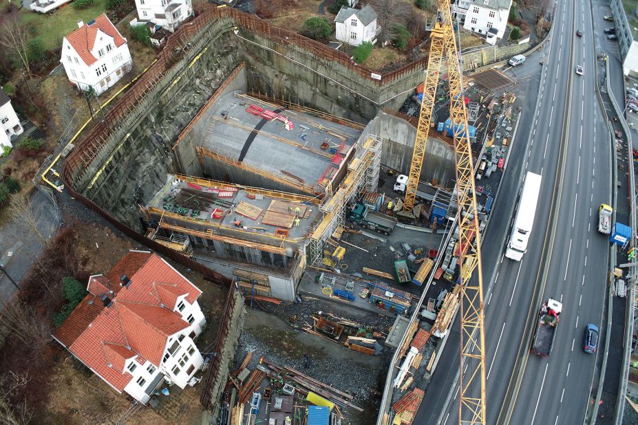 <strong>Bergen's tram system: </strong>The tunnel also functions as an evacuation tunnel for Bergen's new tram line which opened in November 2022. 