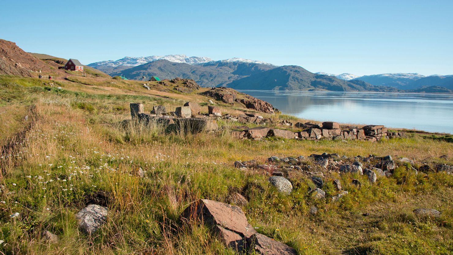 Shown here are the remains of the eastern settlement, where Vikings lived for four centuries before leaving Greenland. 