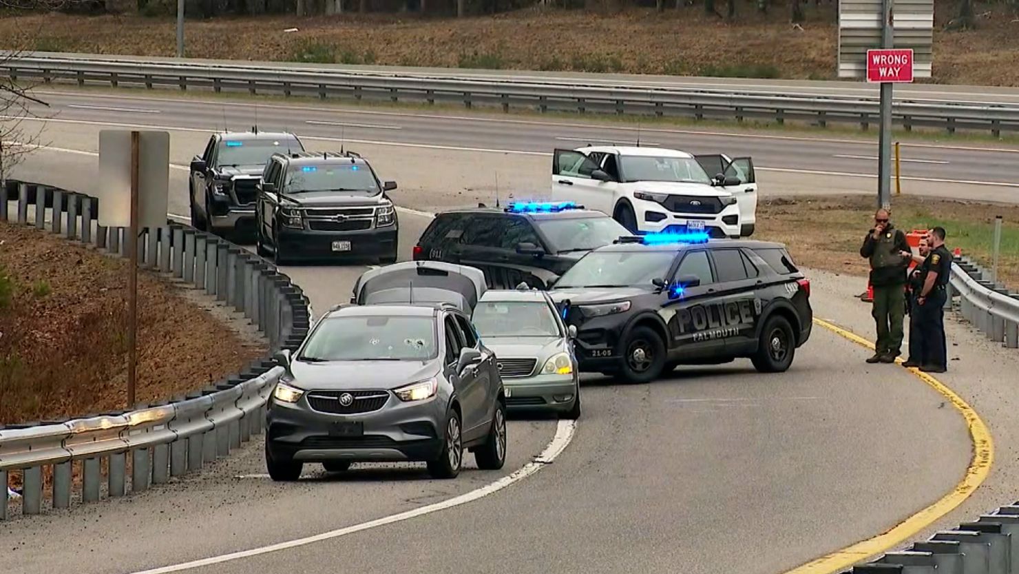 A person was detained after two incidents in Maine -- one at a Bowdoin home and a shooting on I-295 in Yarmouth, authorities said Tuesday.