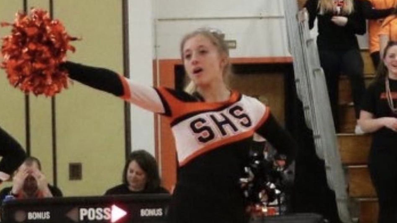 Kaylin Gillis graduated from Schuylerville High School in 2021 and held the position of "flyer" on the school's cheerleading team.