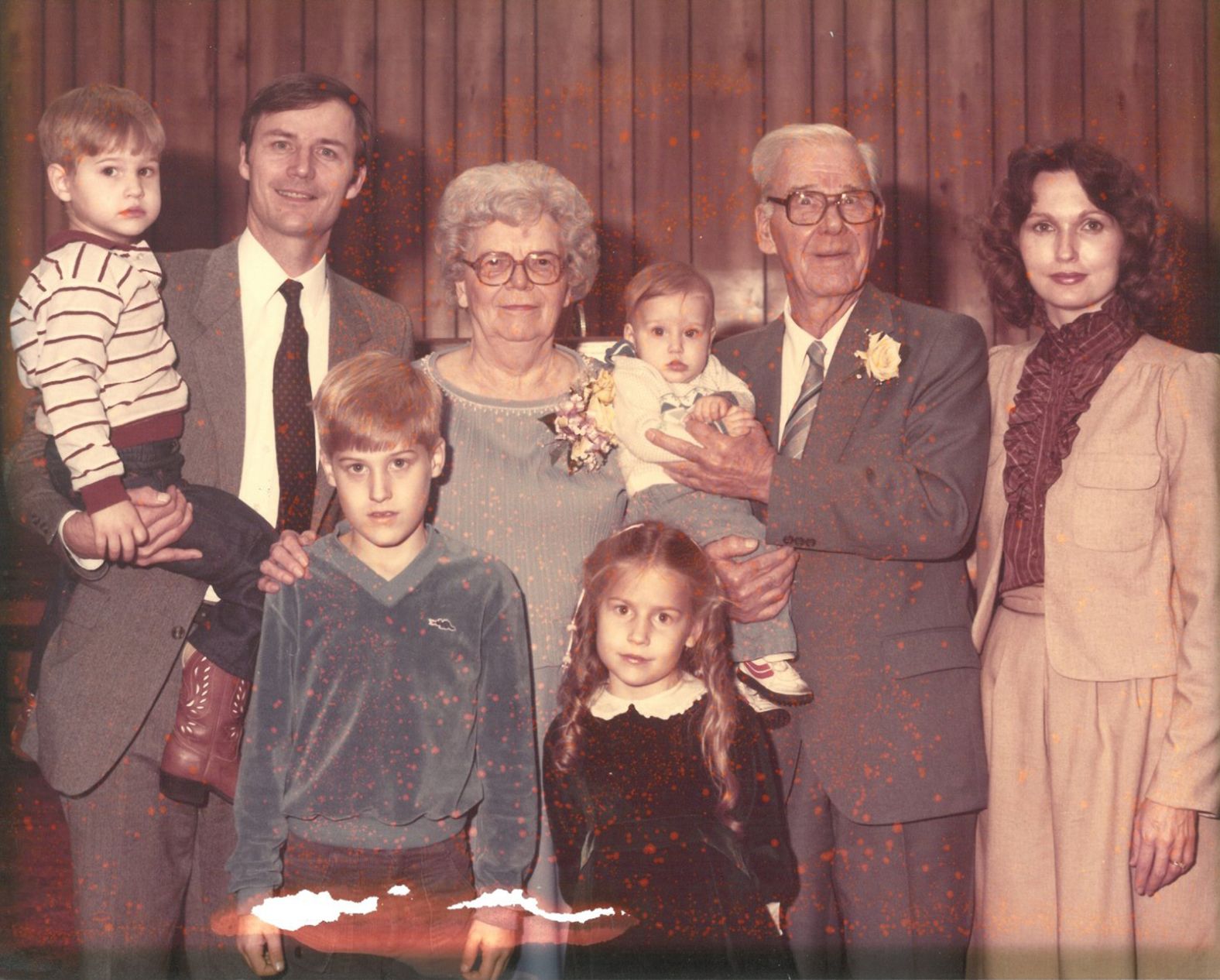 Hutchinson, second from left, poses for a family photo with his parents, wife and four children. President Ronald Reagan tapped Hutchinson to be the US attorney for the Western District of Arkansas in 1982, making him the youngest federal prosecutor at the time at 31. He served in that role until 1985.