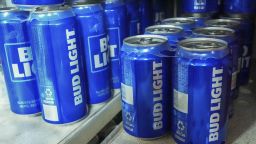 Cans of Bud Light beer are seen on Saturday April 15, 2023, in New York City. 