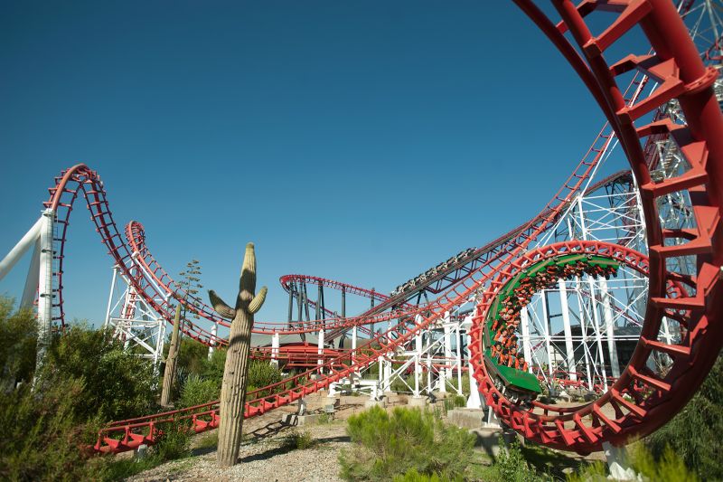 This sunny park has more roller coasters than any in the world