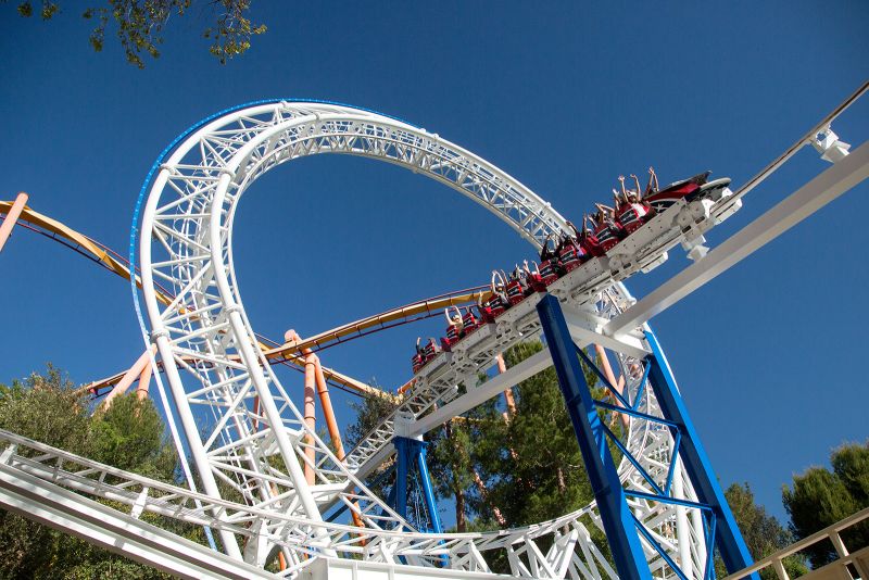 This sunny park has more roller coasters than any in the world