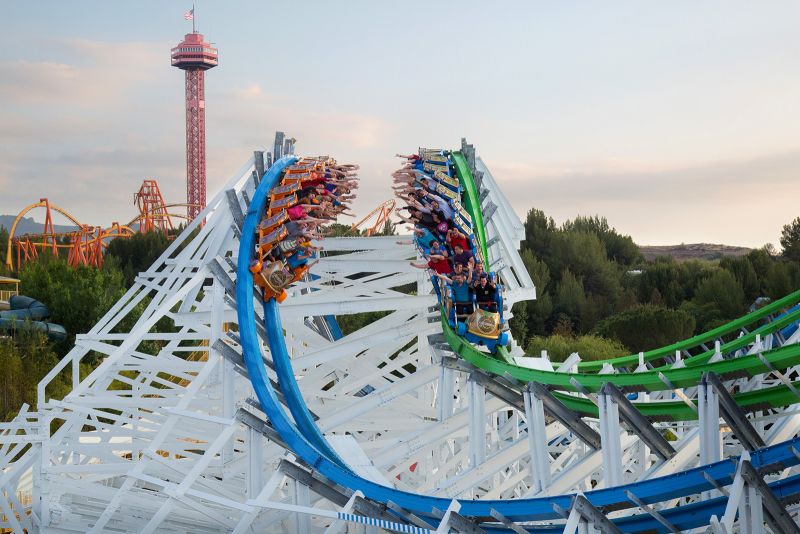 This sunny park has more roller coasters than any in the world