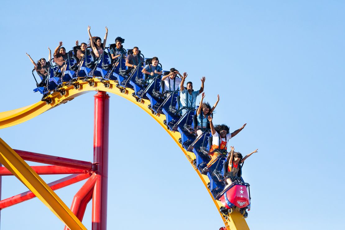 WONDER WOMAN Flight of Courage opened in July 2022 and is the newest coaster at Six Flags Magic Mountain.