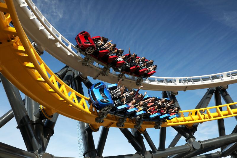 This sunny park has more roller coasters than any in the world