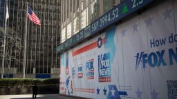 An advertisement for Fox News outside the News Corp. building in New York, US, on Thursday, March 9, 2023. Photographer: Michael Nagle/Bloomberg via Getty Image