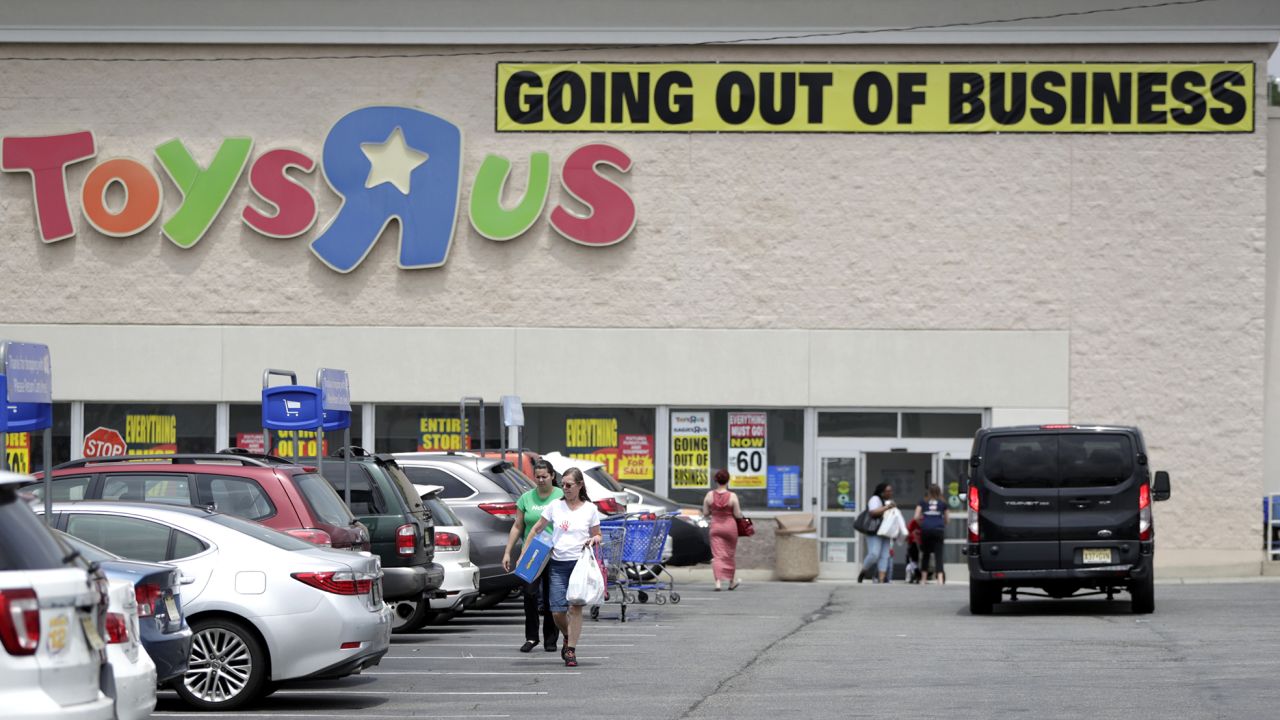 A Toys "R" Us store in Totowa, New Jersey, in 2018. Toys "R" Us and other chains that filed for bankruptcy have been criticized for failing to pay workers severance.