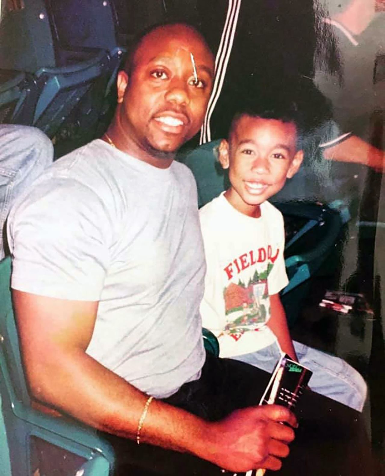 Scott poses for a photo with his nephew Ben at an NBA playoff game in 1998. At the time, he was a member of the Charleston County Council. A couple of years earlier, he ran for a Senate seat in the South Carolina General Assembly.