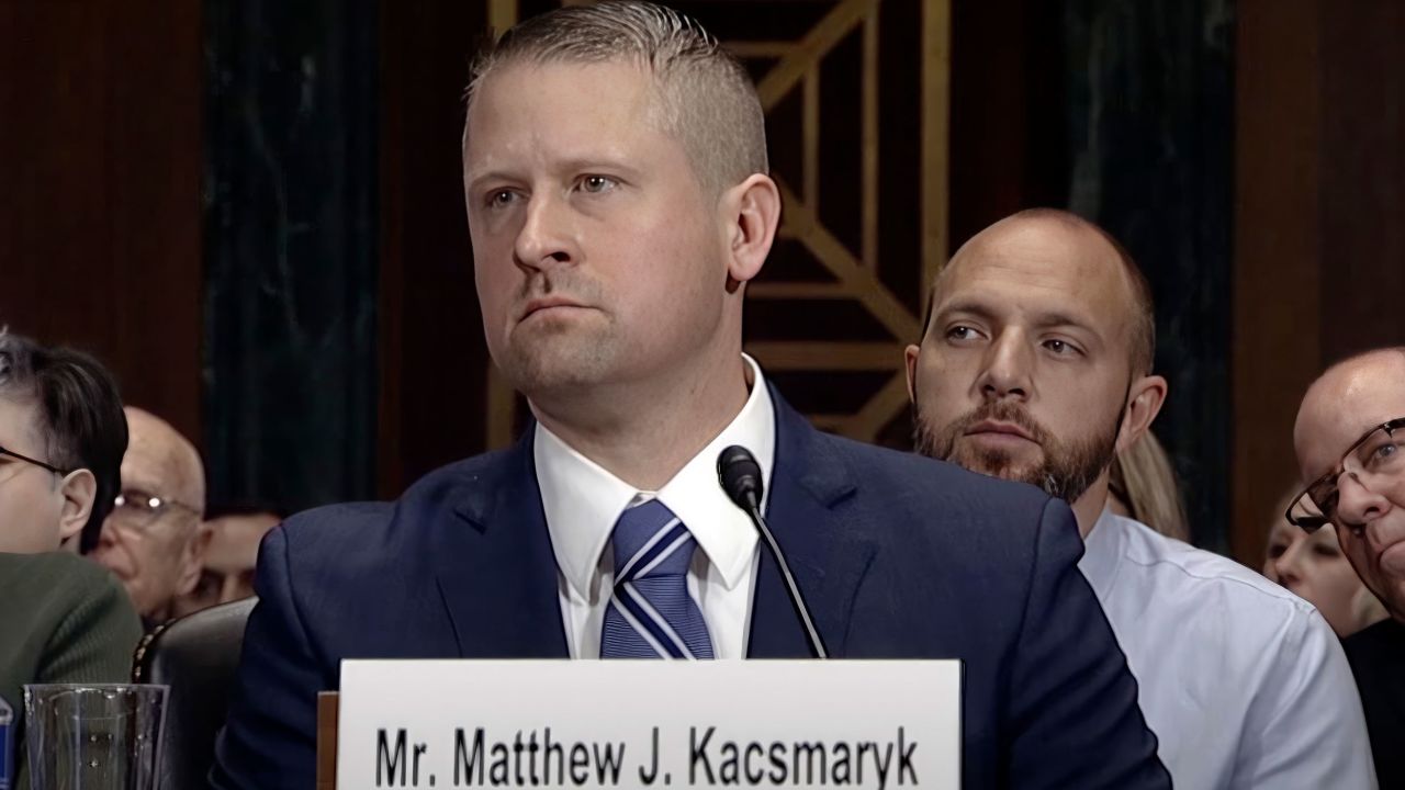 In this image from video from the Senate Judiciary Committee, Matthew Kacsmaryk listens during his confirmation hearing before the Senate Judiciary Committee on Capitol Hill in Washington, on Dec. 13, 2017.  Kacsmaryk, a Texas judge who sparked a legal firestorm with an unprecedented ruling halting approval of the nation's most common method of abortion, Friday, April 7, 2023, is a former attorney for a religious liberty legal group with a long history pushing conservative causes.  
