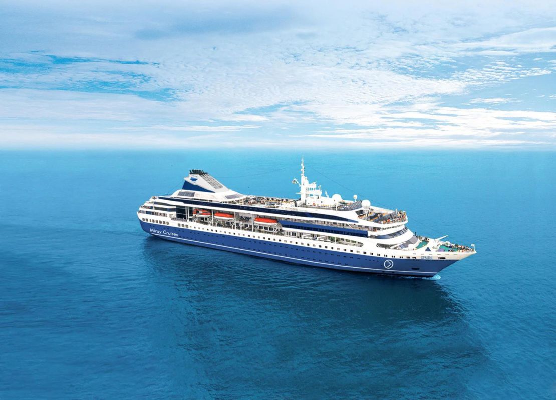 Sharon Lane will spend three years living on the MV Gemini cruise ship, pictured here.