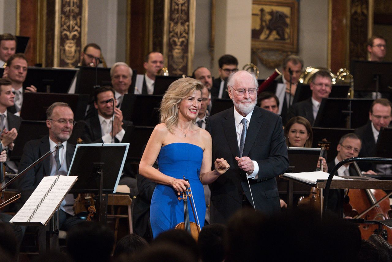 Anne-Sophie Mutter pictured with John Williams in 2020.