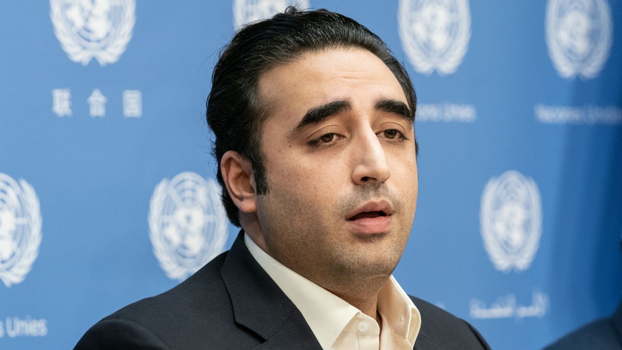 The Minister for Foreign Affairs of the Islamic Republic of Pakistan Bilawal Bhutto Zardari at UN Headquarters.