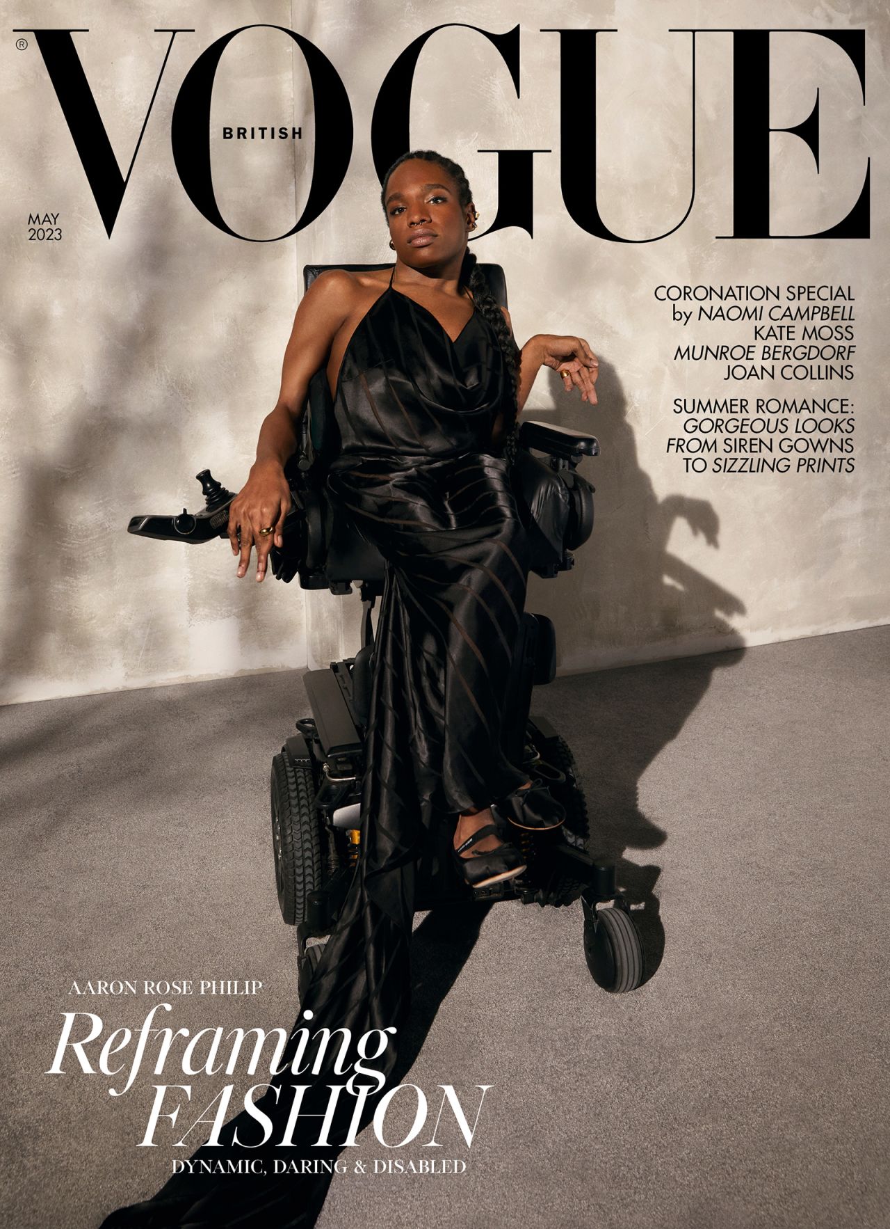 Black transgender model and power wheelchair user Aaron Rose Philip was the first physically disabled model to be represented by a major agency in 2018.