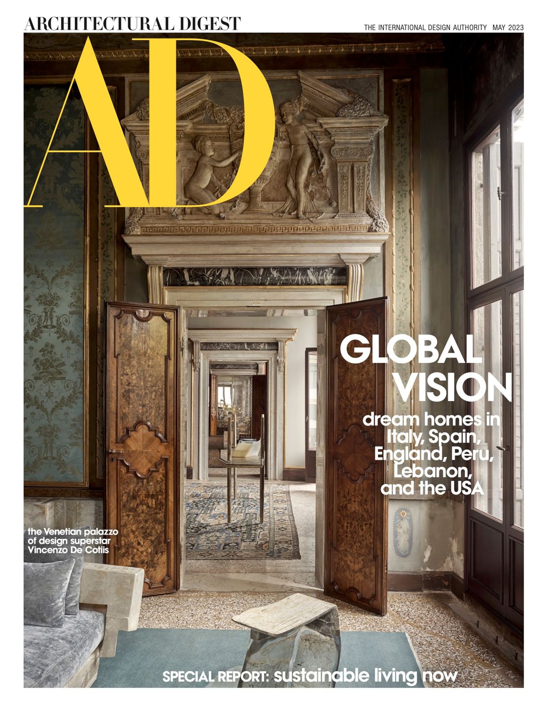 For May 2023, Architectural Digest's International Issue includes a list of groundbreaking sustainable architecture projects.
