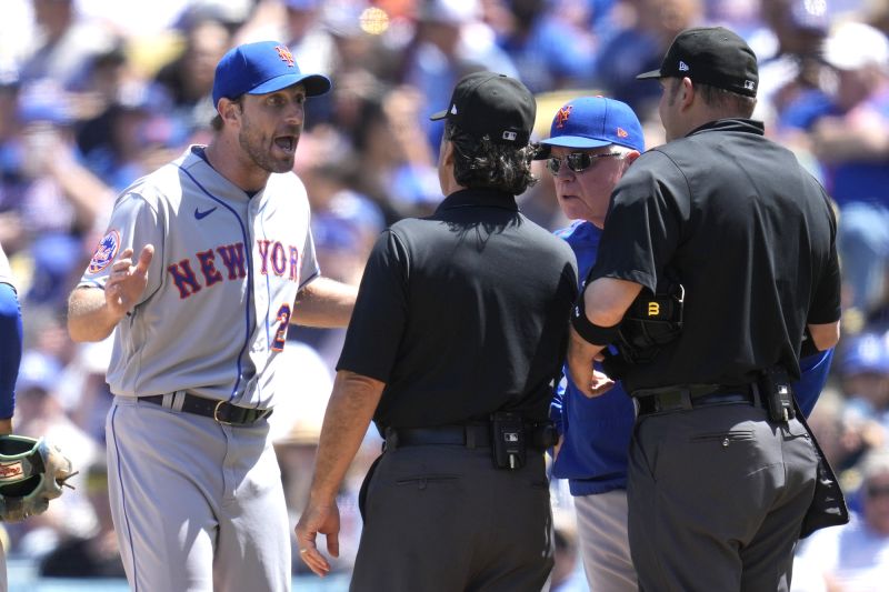 New York Mets Pitcher Max Scherzer Ejected From Los Angeles Dodgers ...