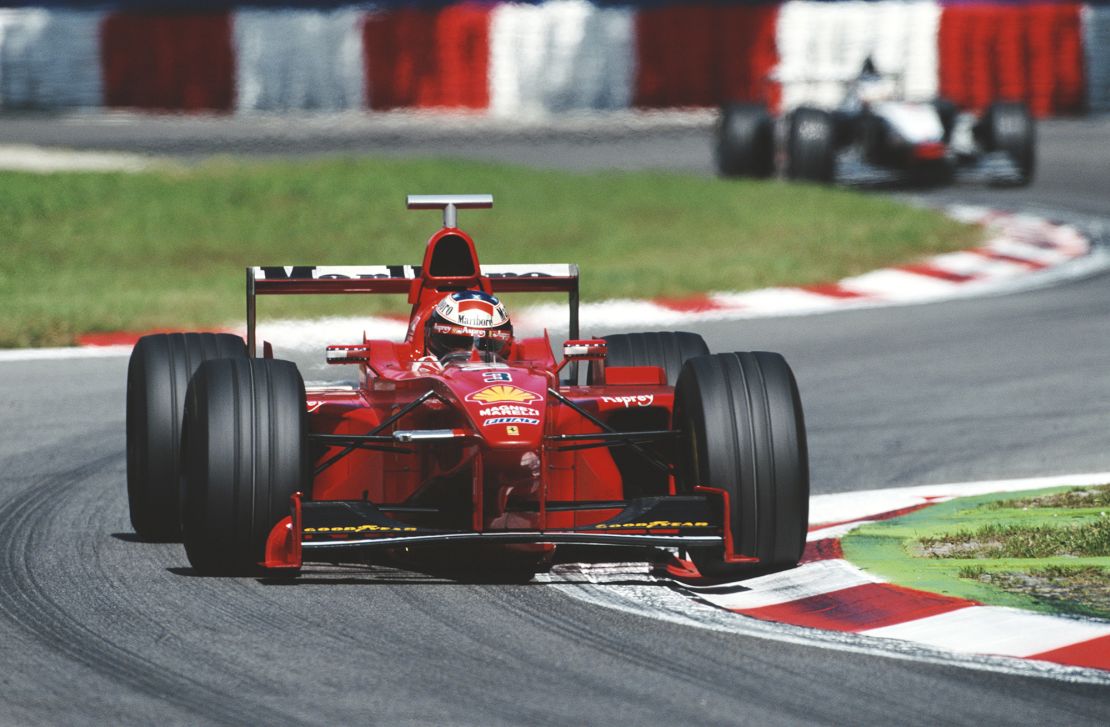 Schumacher competes at the Italian Grand Prix in September 1998. 