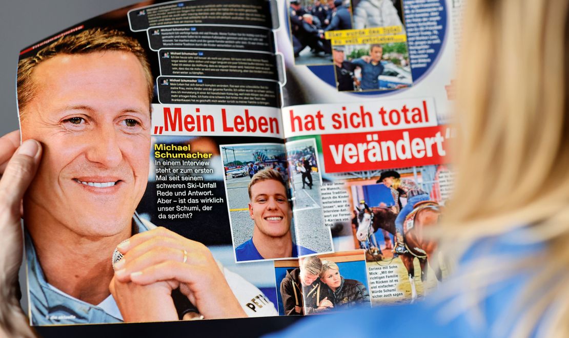 German weekly magazine Die Aktuelle published a fake AI interview with Michael Schumacher.