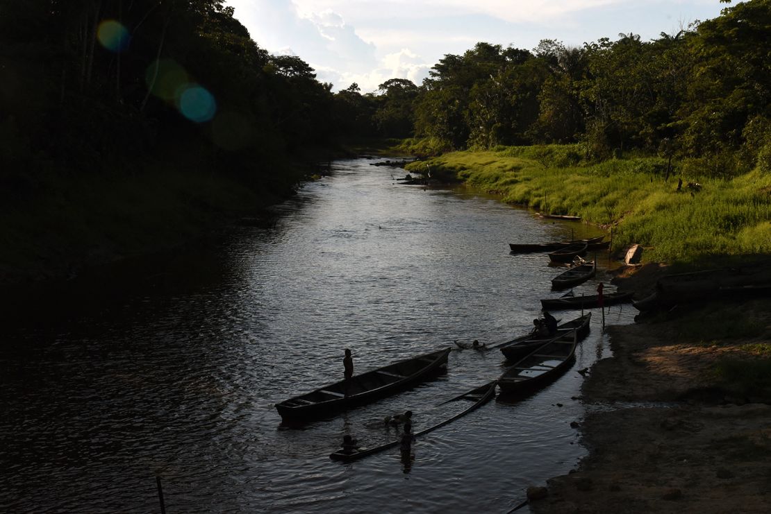 View of the Amacayacu river at the Colombian Amazonia in San Martin de Amacayacu, Colombia, on October 15, 2022.