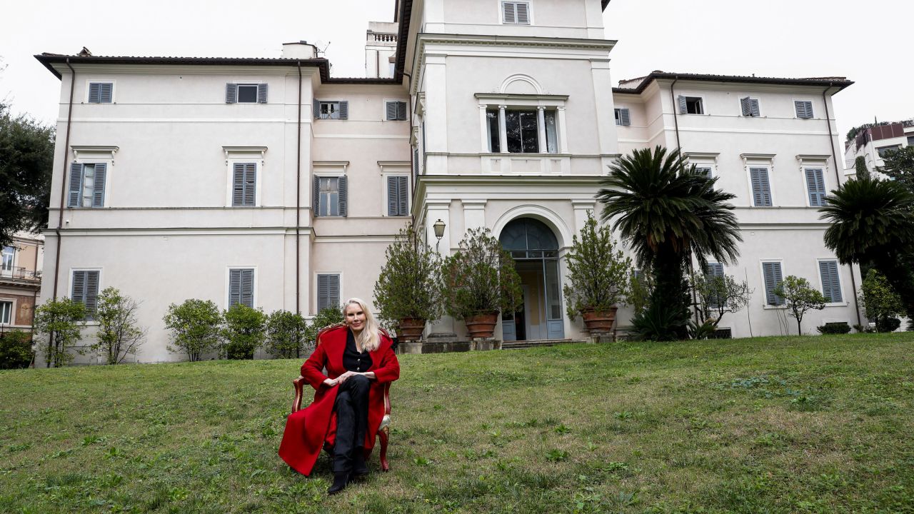 Princess Rita Boncompagni Ludovisi poses for a photograph outside Villa Aurora in Rome, Italy, November 16, 2021.
