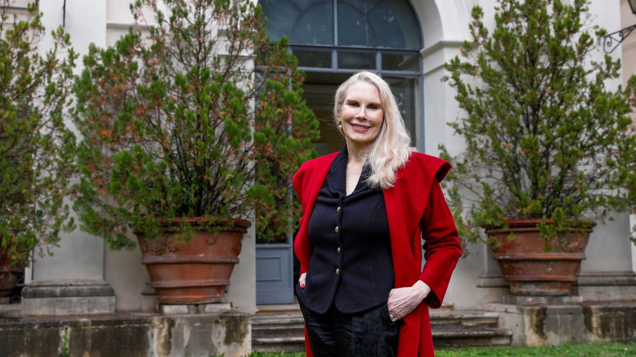 Princess Rita Boncompagni Ludovisi poses for a photograph outside Villa Aurora in Rome, Italy, November 16, 2021. 