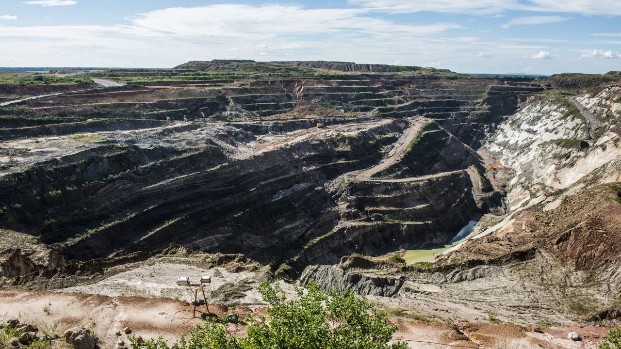 Access roads lead to the deep open pit mine at the Nchanga copper mine, operated by Konkola Copper Mines Plc, in Chingola, Zambia, on Thursday, March 17, 2016.