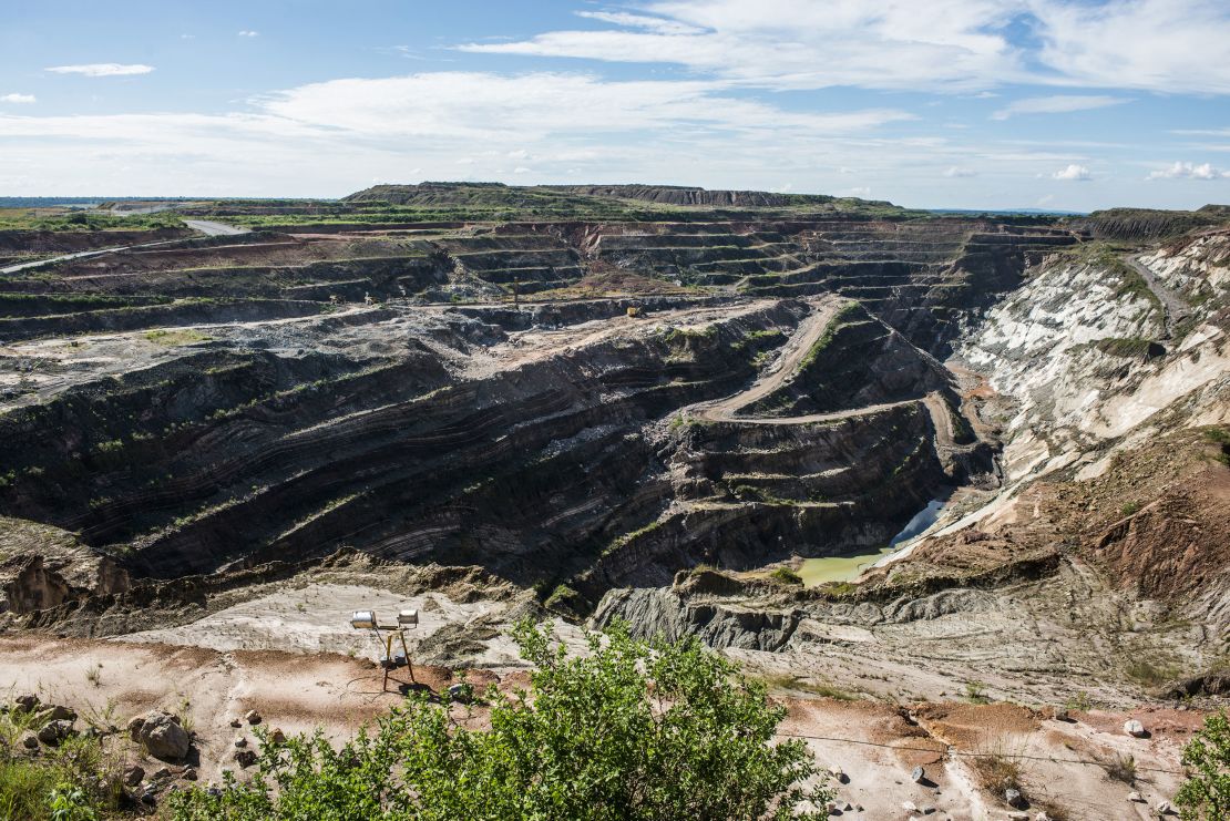 Access roads lead to the deep open pit mine at the Nchanga copper mine, operated by Konkola Copper Mines Plc, in Chingola, Zambia, on Thursday, March 17, 2016.