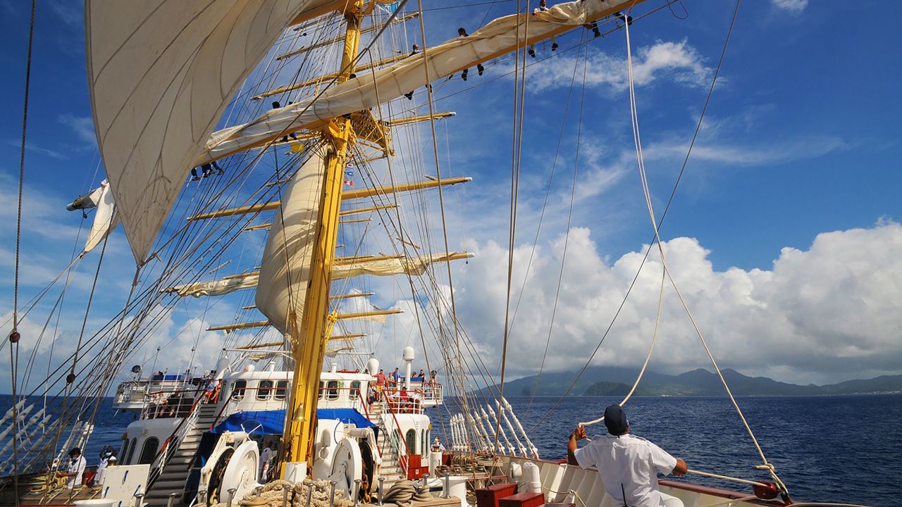 Star Clips' tall ships run on wind alone up to 80% of the time.