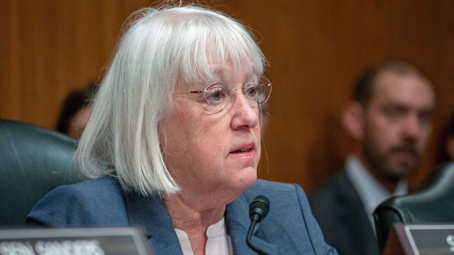 Sen. Patty Murray speaks during a Senate Health, Education, Labor and Pensions confirmation hearing for Julie Su to be the Labor Secretary on Capitol Hill on Thursday, April 20, 2023, in Washington