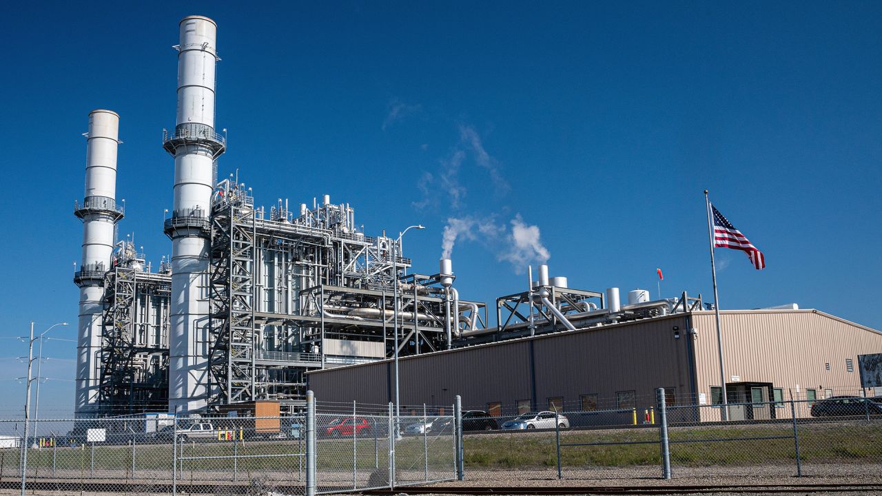 A natural gas-fired power plant in Antioch, California, in February.