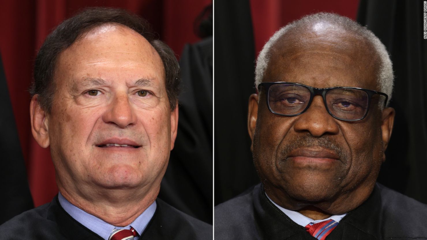 Justices Samuel Alito and Clarence Thomas.