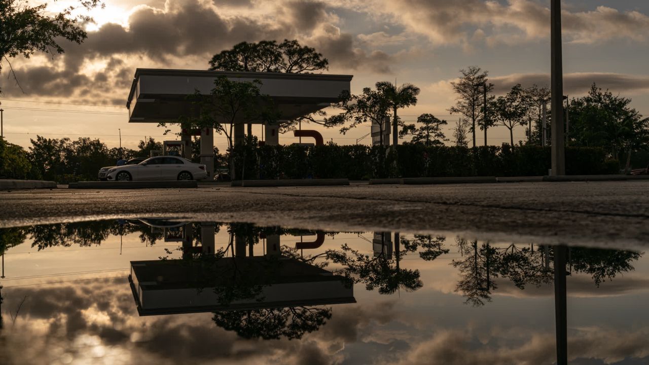 The Mobil station at Green Tree Shopping Center in Naples, where Cpl. Steven Calkins put Felipe Santos in the back of his patrol car. (Sydney Walsh for CNN)