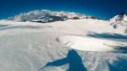 ski french alps crevasse
