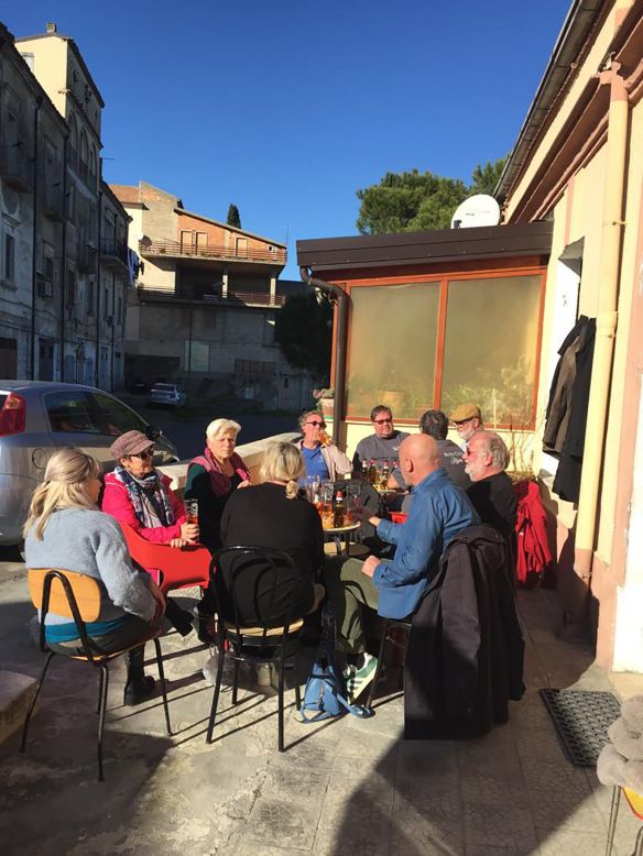 <strong>Al fresco: </strong>Webster enjoys having long lunches outside for emigrants and Italians.